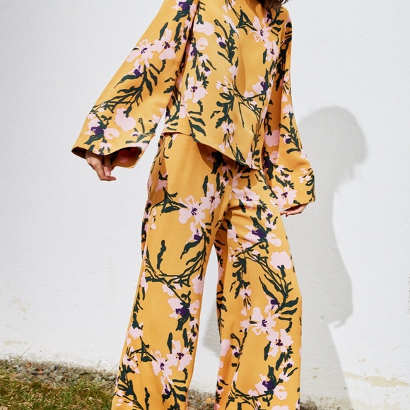 Marimekko Lici Belted Palazzo Pants Anthropologie - Picture 6 of 6